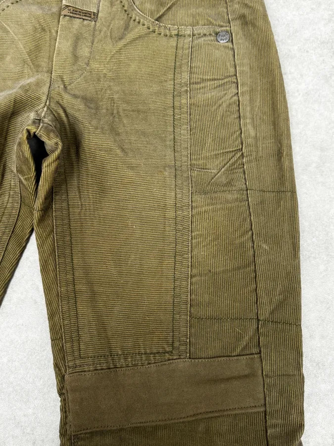 2000s Marithé + François Girbaud Khaki Green Velvet Pants XKCJVfV 9