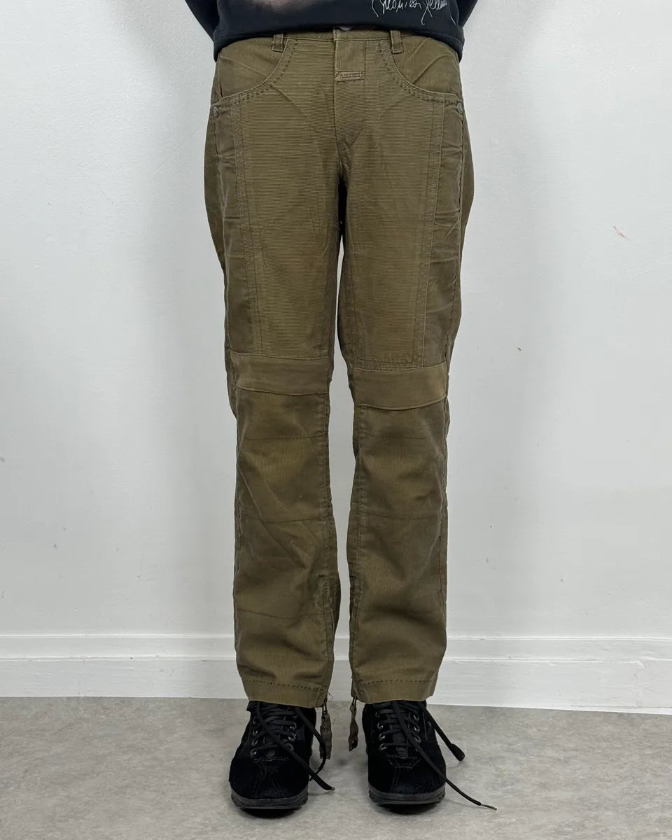 2000s Marithé + François Girbaud Khaki Green Velvet Pants XKCJVfV 1