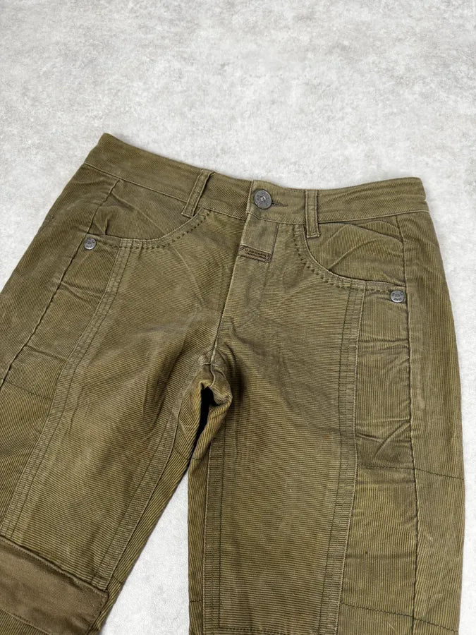 2000s Marithé + François Girbaud Khaki Green Velvet Pants XKCJVfV 5