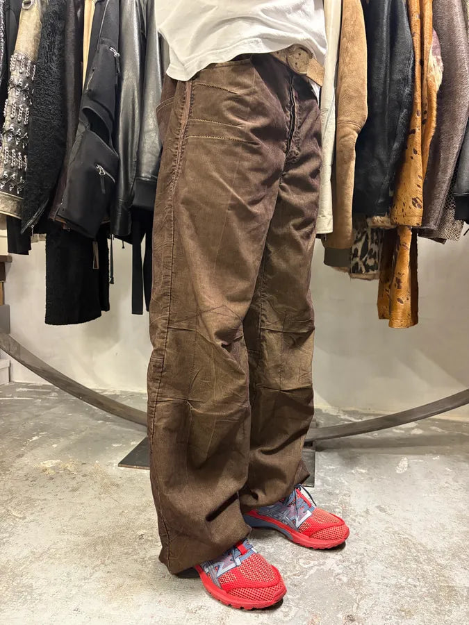 2000s Marithé + François Girbaud Brown Velvet Pants jbbiRCr 1