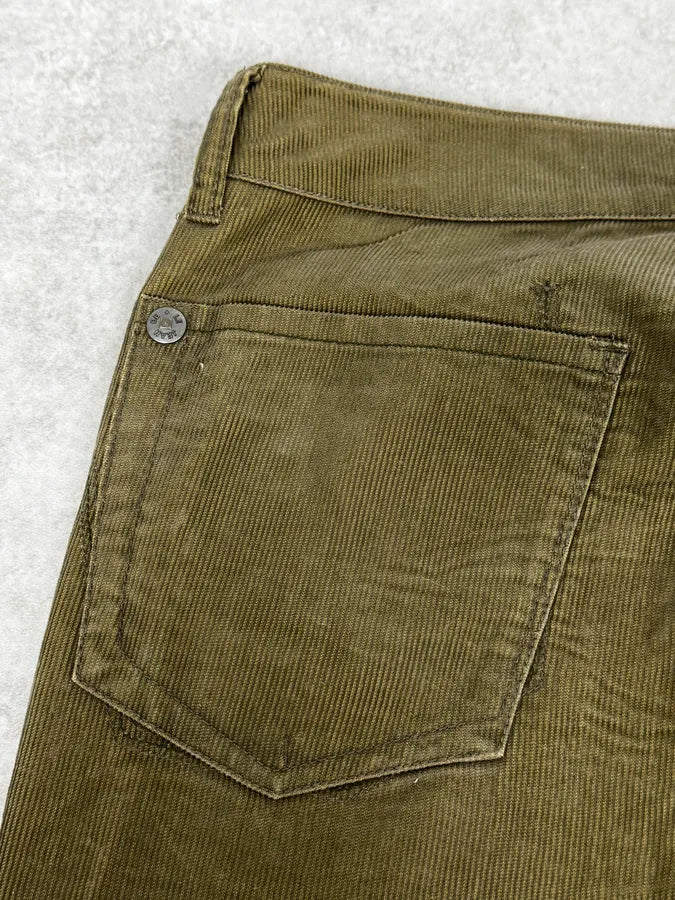 2000s Marithé + François Girbaud Khaki Green Velvet Pants XKCJVfV 12