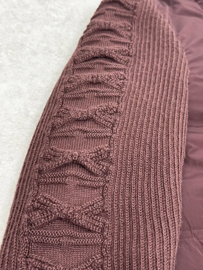 2000s Marithé + François Girbaud Bordeaux Wool & Nylon Hybrid Jacket dfowjlO 11