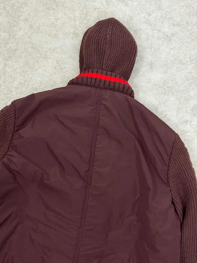 2000s Marithé + François Girbaud Bordeaux Wool & Nylon Hybrid Jacket dfowjlO 6