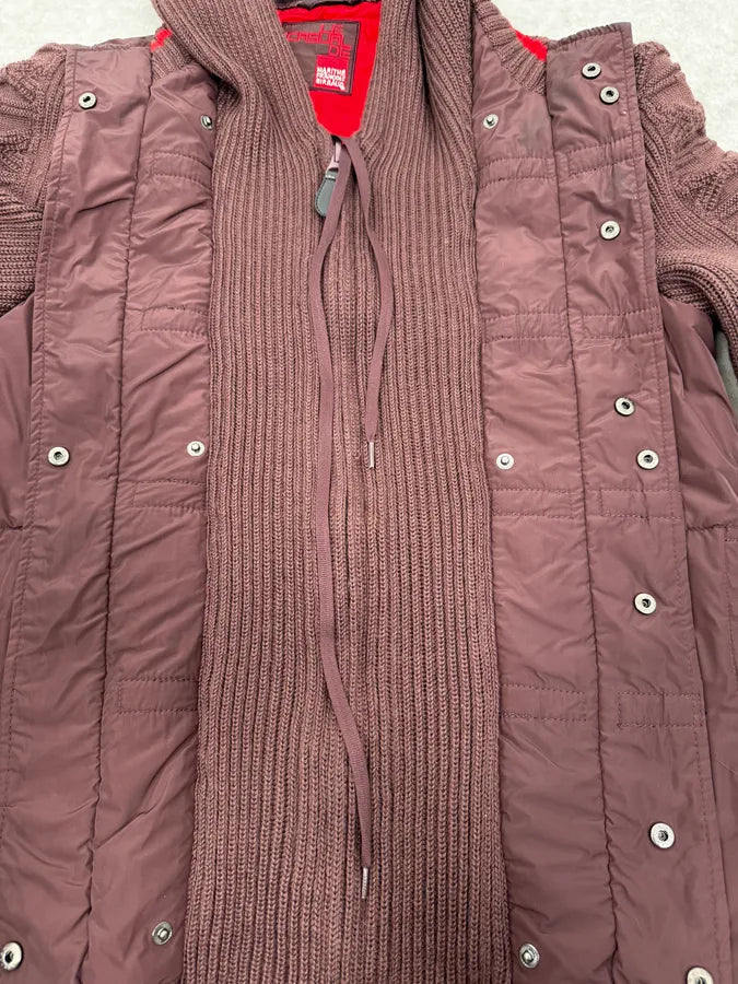 2000s Marithé + François Girbaud Bordeaux Wool & Nylon Hybrid Jacket dfowjlO 8