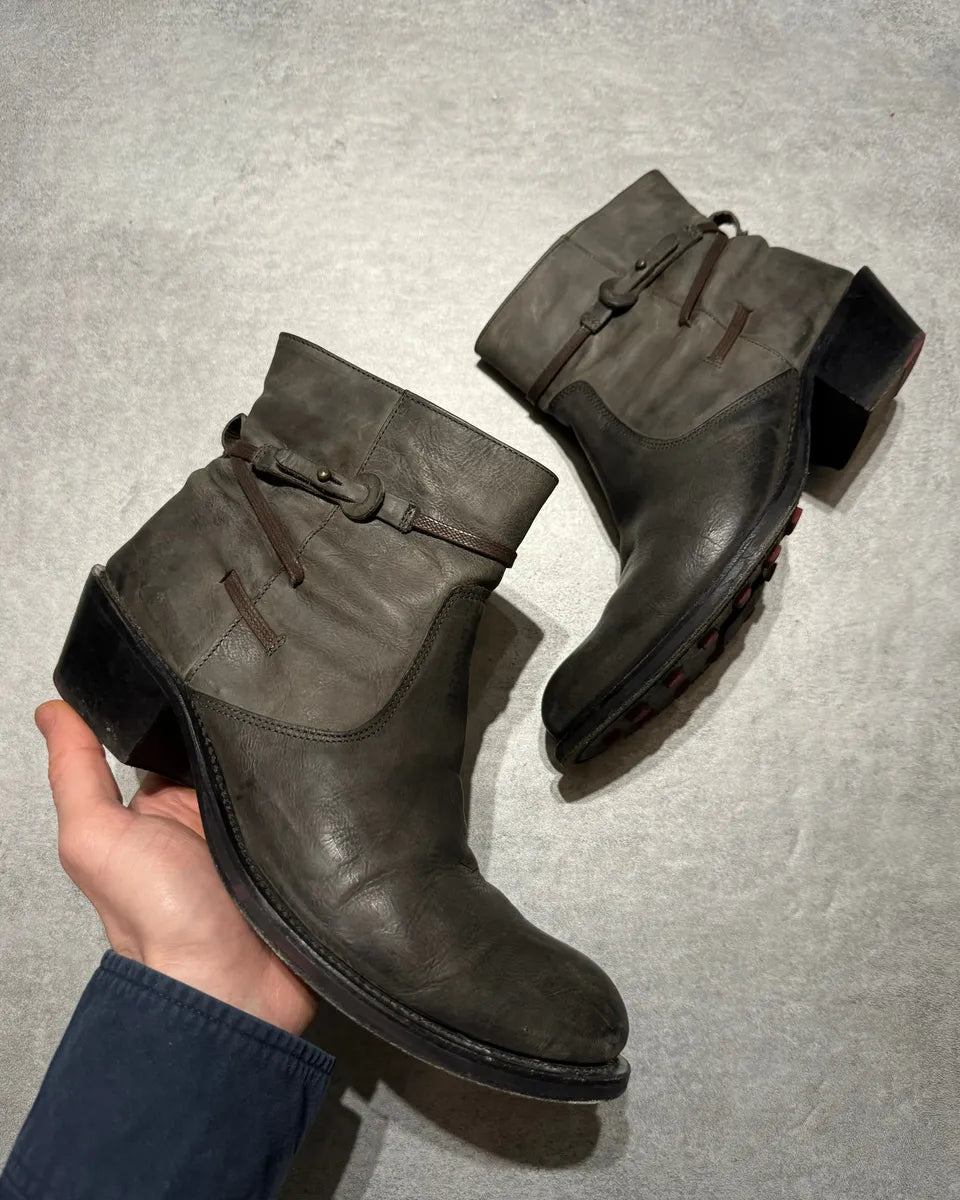 2000s Marithé + François Girbaud Brut Artisanal Leather Boots LHHjtdV 0