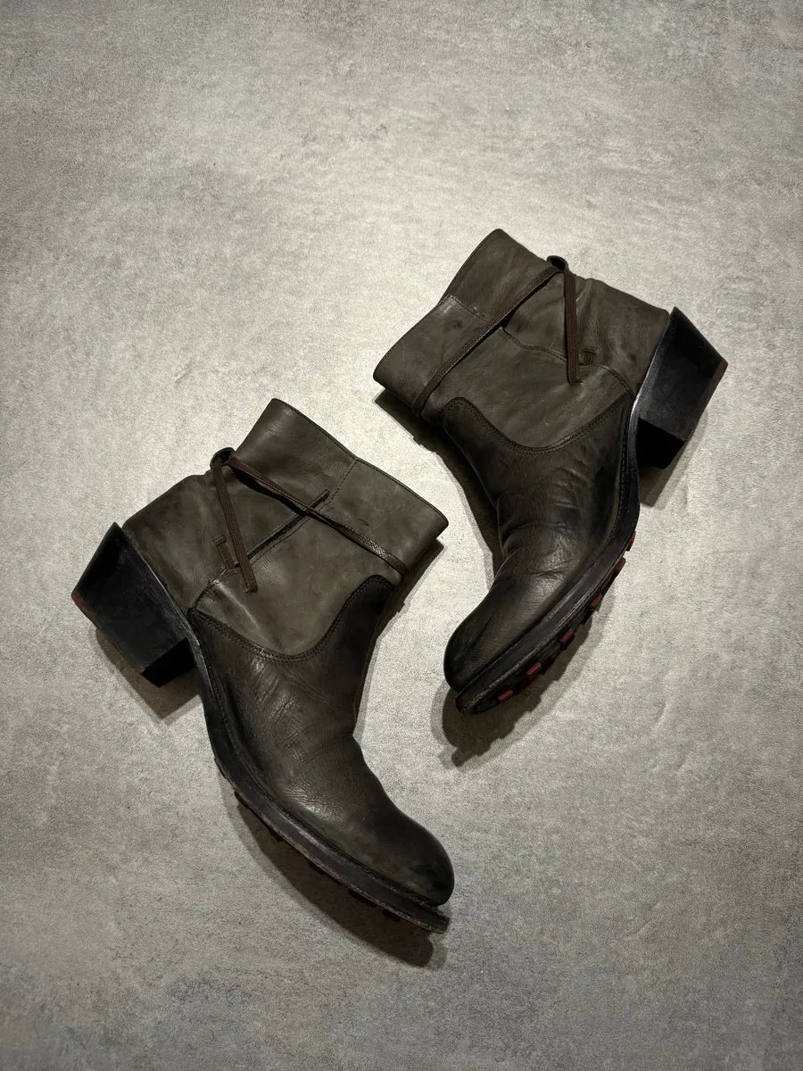 2000s Marithé + François Girbaud Brut Artisanal Leather Boots LHHjtdV 1