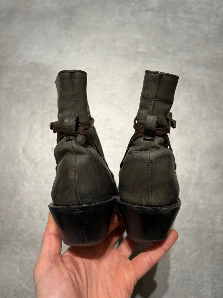 2000s Marithé + François Girbaud Brut Artisanal Leather Boots LHHjtdV 5