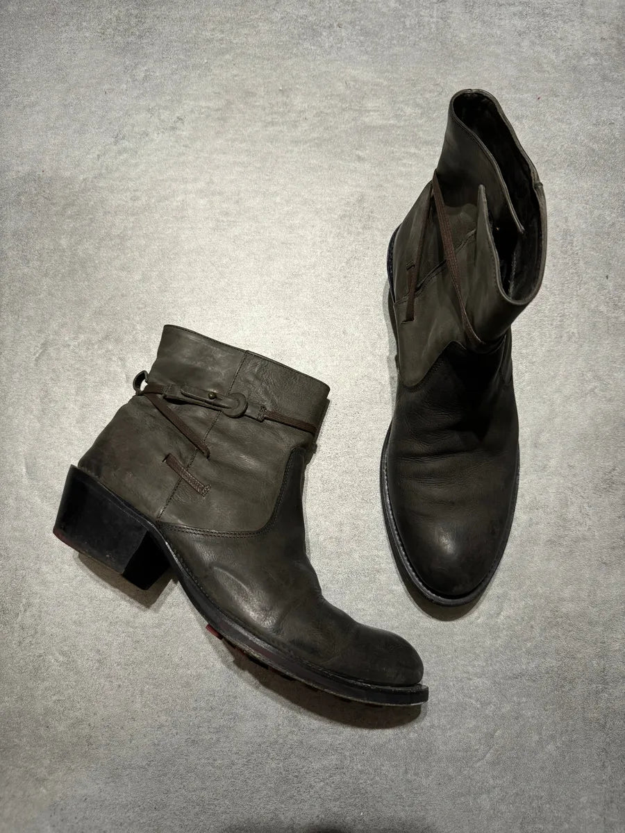 2000s Marithé + François Girbaud Brut Artisanal Leather Boots LHHjtdV 7
