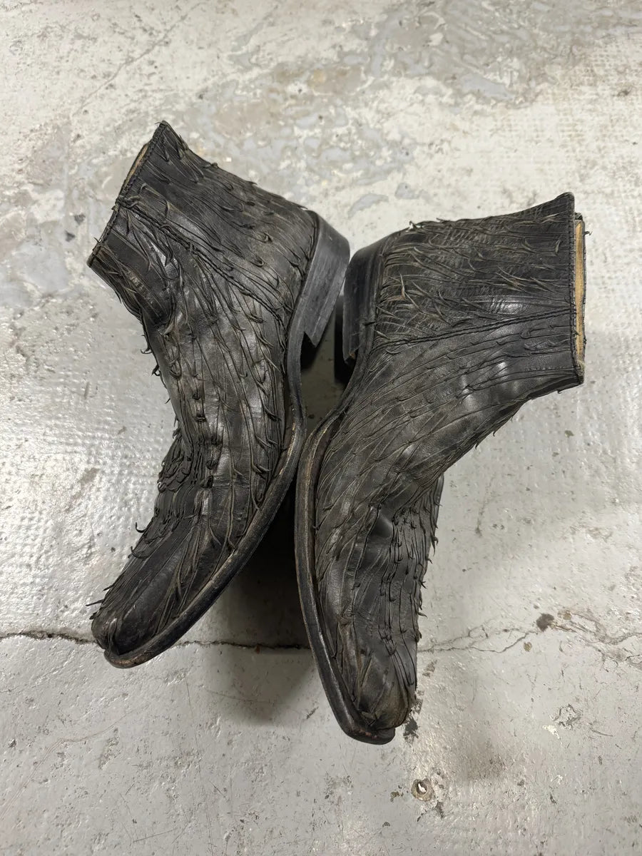 2000s Marithé + François Girbaud Brut Leather Distressed Boots (40.5eu/us7.5) eBWBlho 2