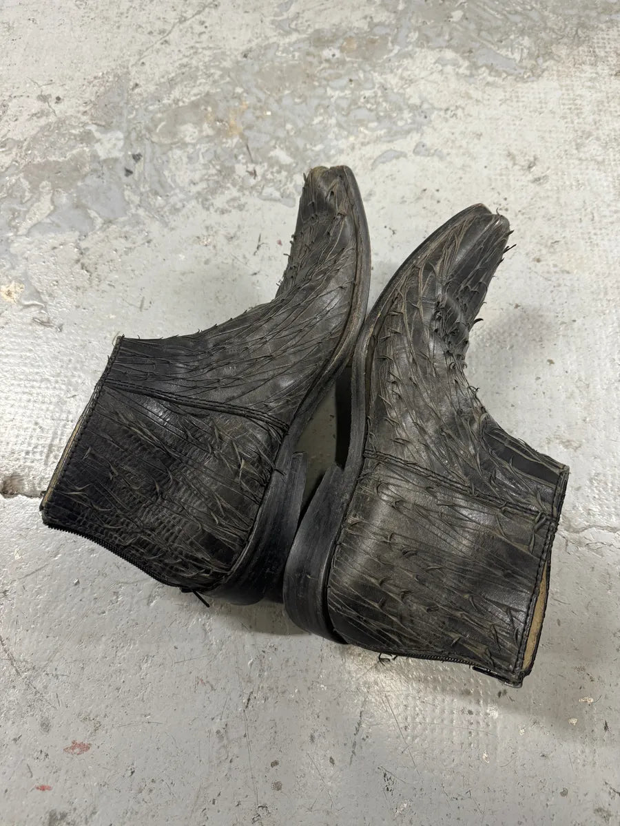 2000s Marithé + François Girbaud Brut Leather Distressed Boots (40.5eu/us7.5) eBWBlho 5