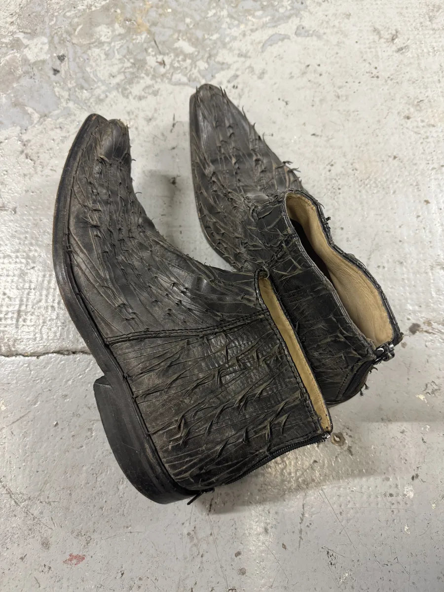 2000s Marithé + François Girbaud Brut Leather Distressed Boots (40.5eu/us7.5) eBWBlho 7
