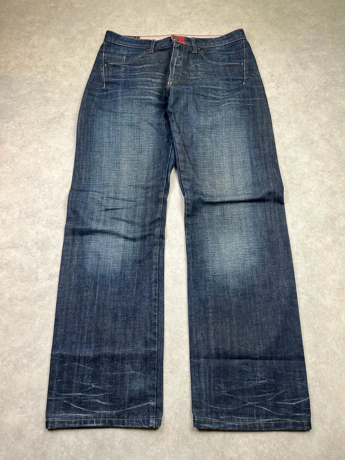 2000s Marithé + François Girbaud Brut Navy Denim Jeans QApVdms 1