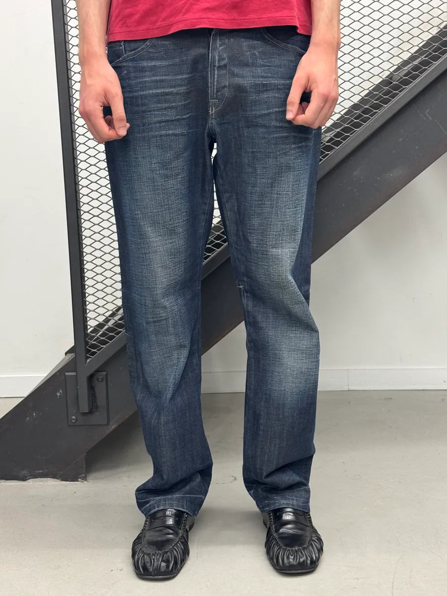 2000s Marithé + François Girbaud Brut Navy Denim Jeans QApVdms 2