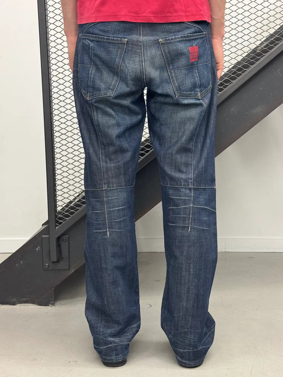 2000s Marithé + François Girbaud Brut Navy Denim Jeans QApVdms 4
