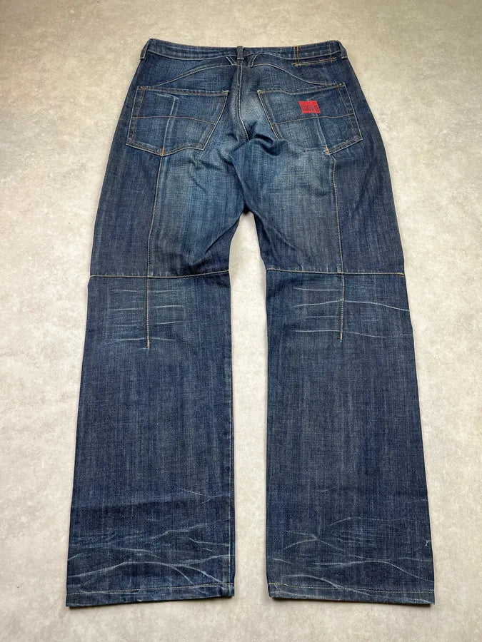 2000s Marithé + François Girbaud Brut Navy Denim Jeans QApVdms 8