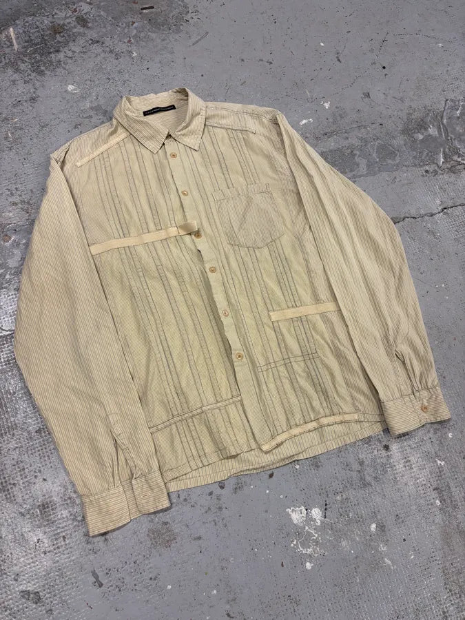 2000s Marithé + François Girbaud Cargo Bondage Beige Shirt QAWDpXV 1