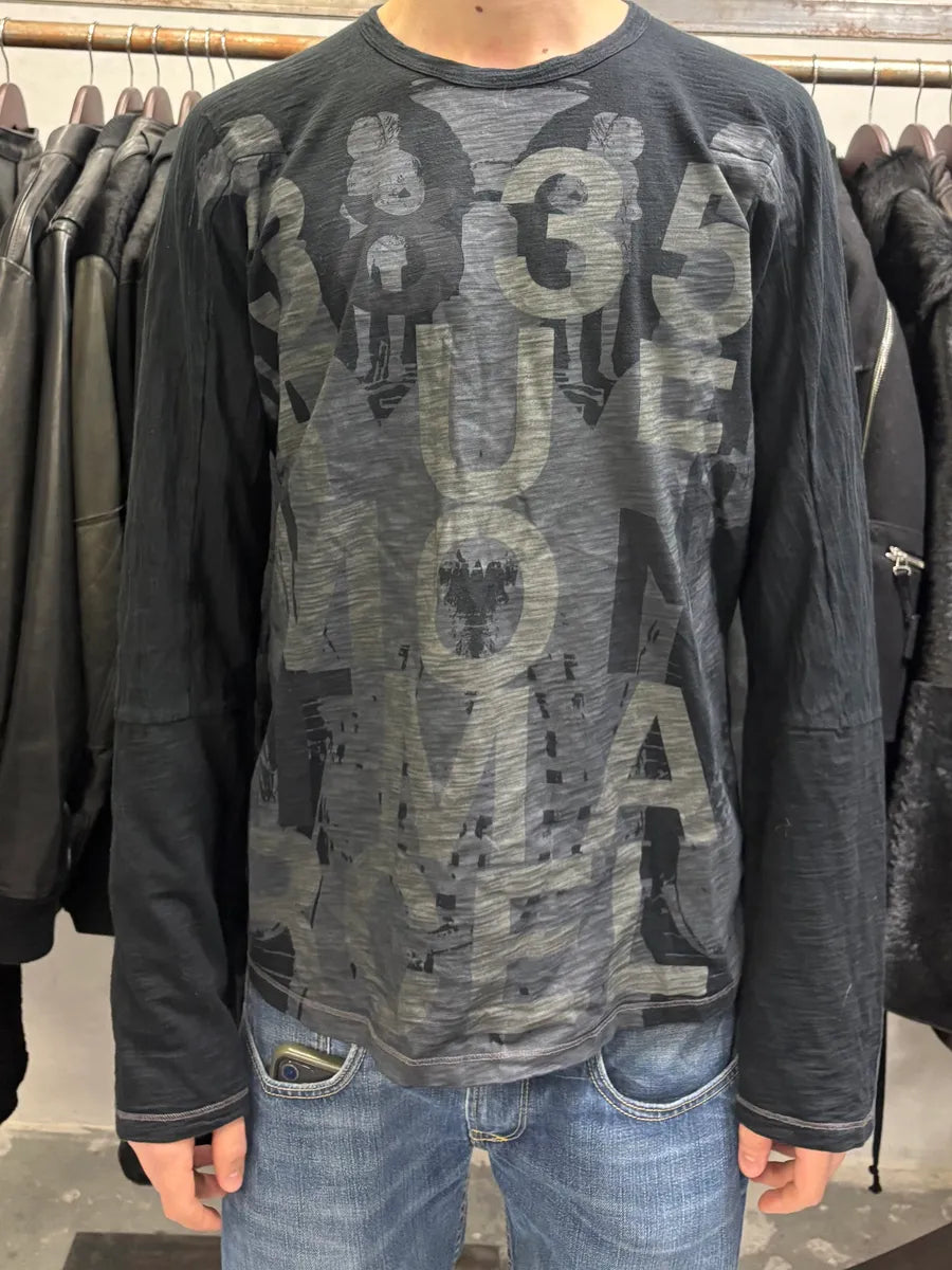 2000s Marithé + François Girbaud Contemporary Numbers Navy Longsleeves (L) hShlLeG 1