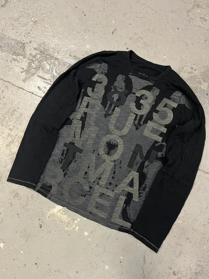 2000s Marithé + François Girbaud Contemporary Numbers Navy Longsleeves (L) hShlLeG 4