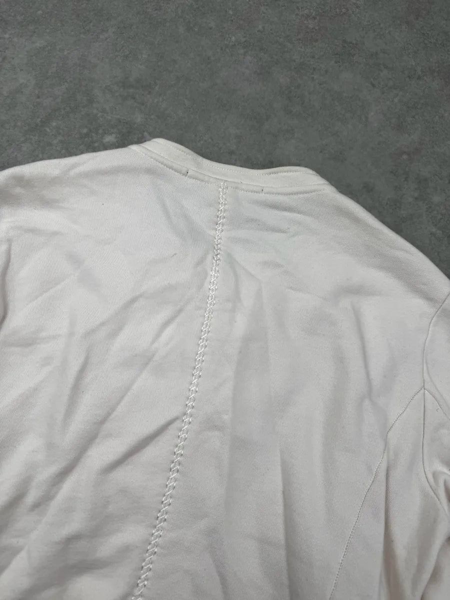 2000s Marithé + François Girbaud Cream Asymmetrical Buttoned Cardigan Jacket TDhZPDl 7
