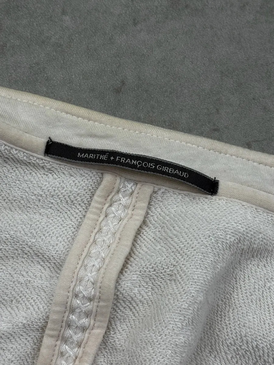 2000s Marithé + François Girbaud Cream Asymmetrical Buttoned Cardigan Jacket TDhZPDl 10