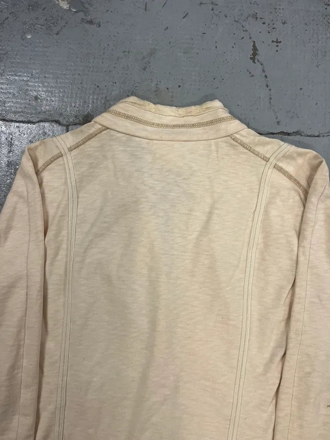 2000s Marithé + François Girbaud Creamy Beige Buttoned Cardigan Sweater kcYywtX 7