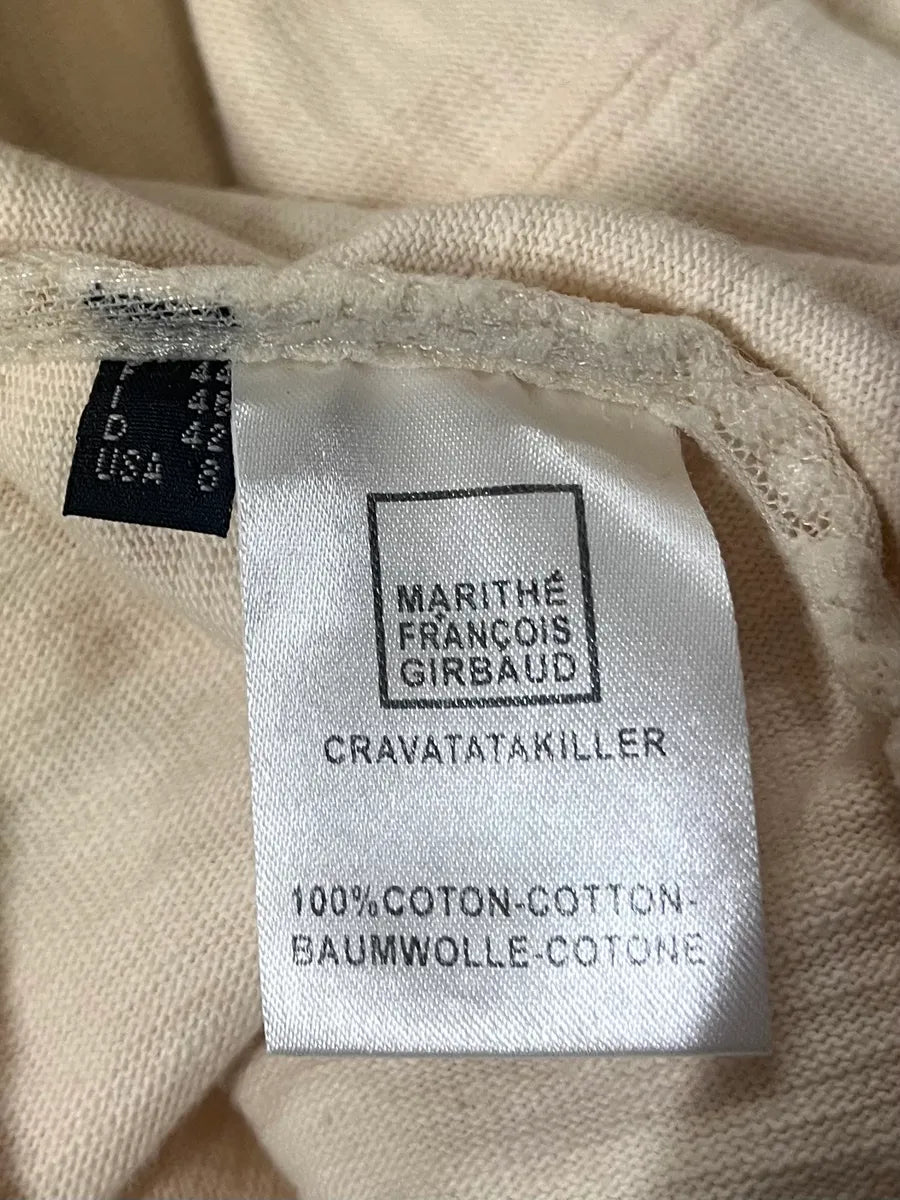 2000s Marithé + François Girbaud Creamy Beige Buttoned Cardigan Sweater kcYywtX 9