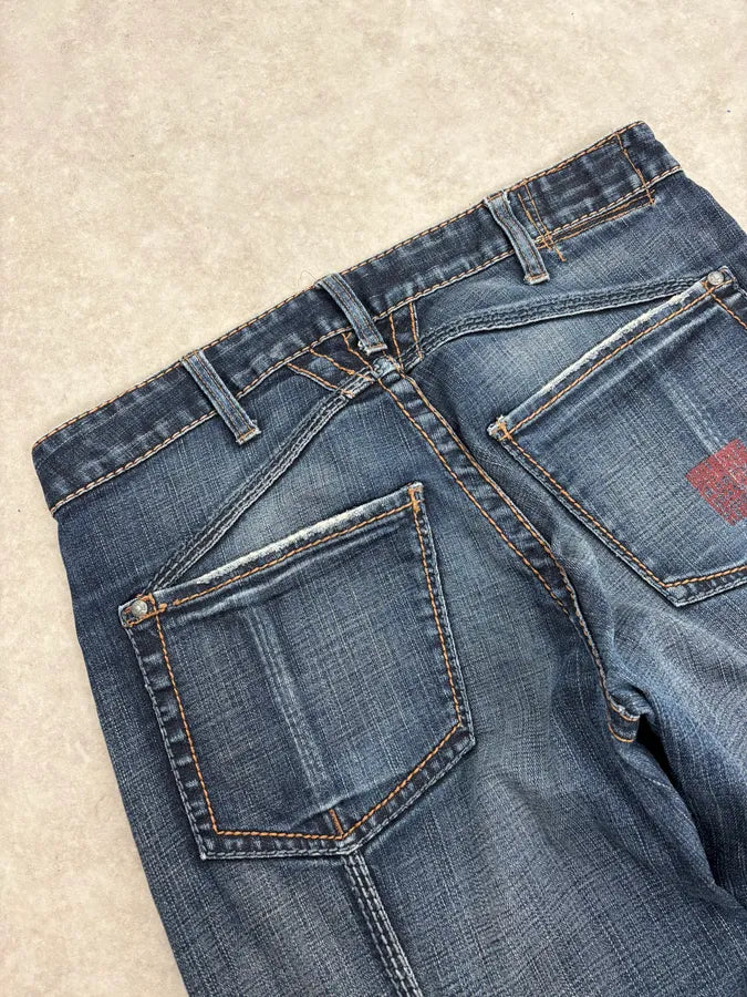 2000s Marithé + François Girbaud Cross Stich Distressed Denim Jeans  bXDTMmy 7