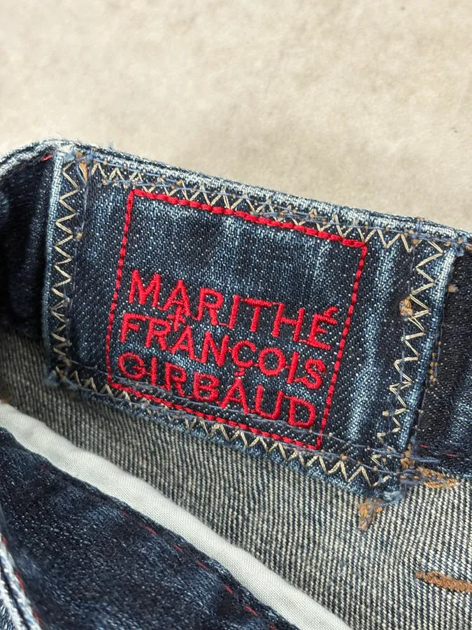 2000s Marithé + François Girbaud Cross Stich Distressed Denim Jeans  bXDTMmy 9