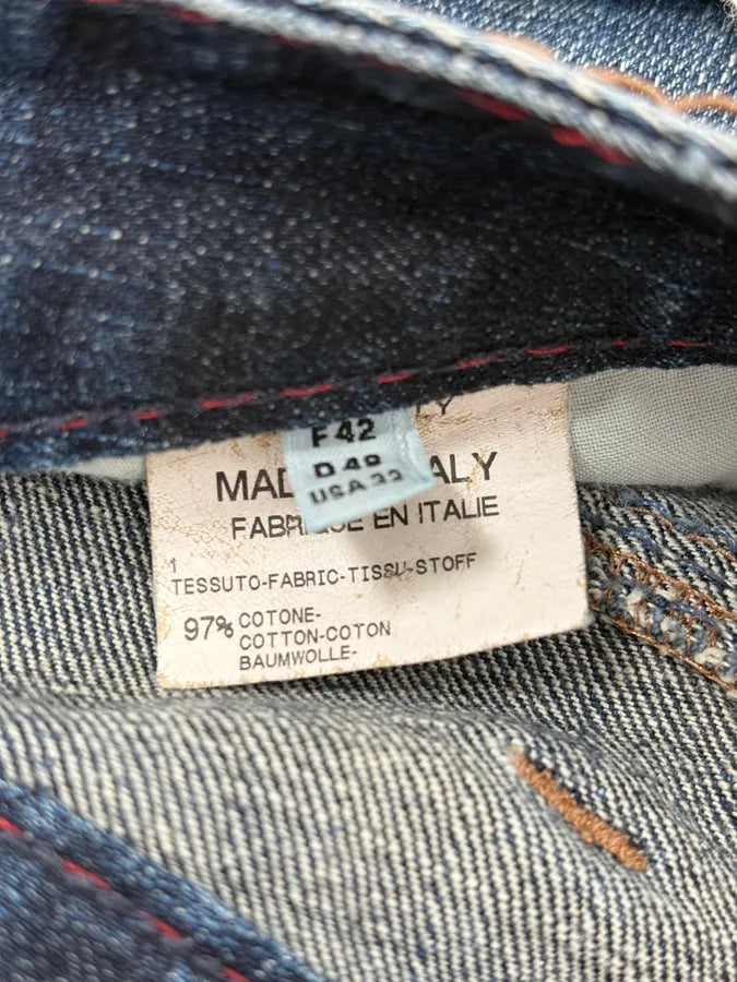 2000s Marithé + François Girbaud Cross Stich Distressed Denim Jeans  bXDTMmy 11