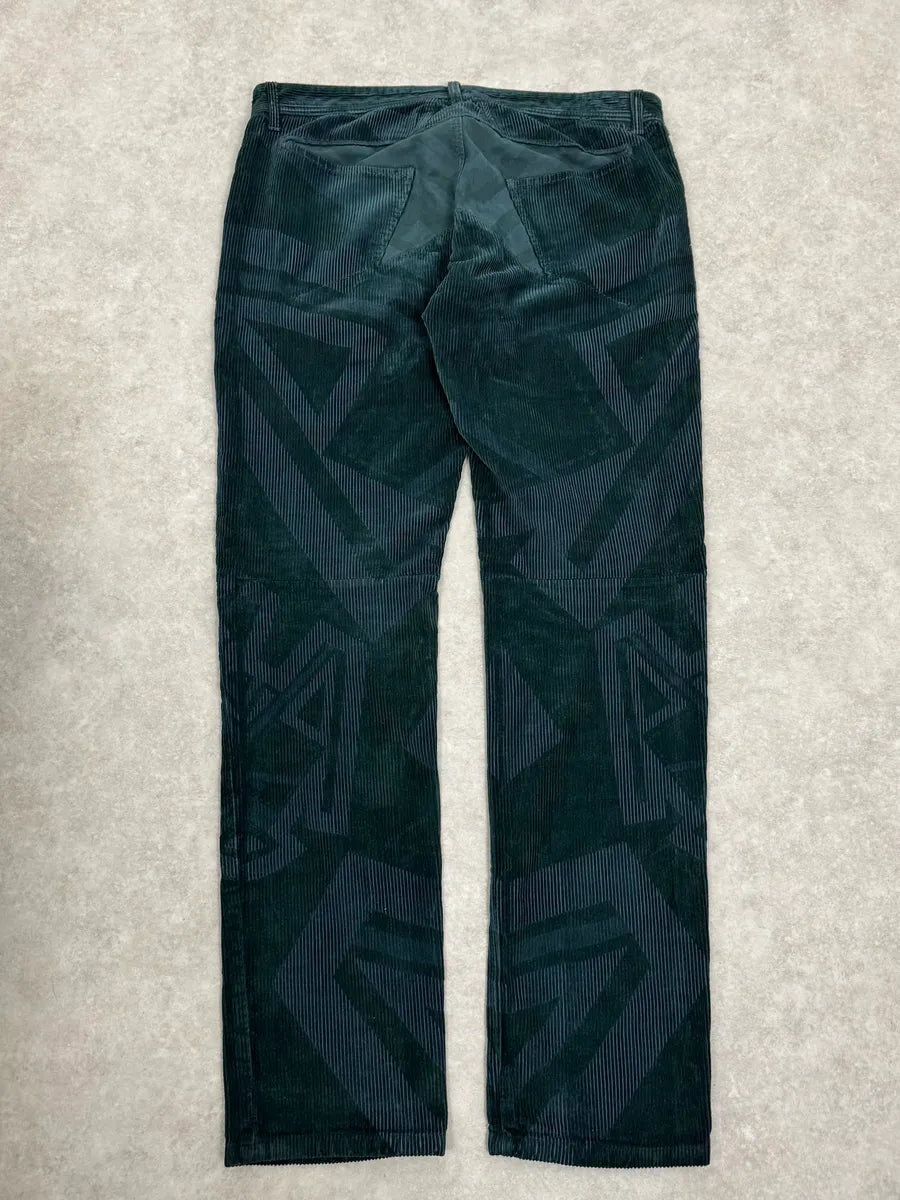2000s Marithé + François Girbaud Dark Green Abstract Pants RvEazef 1