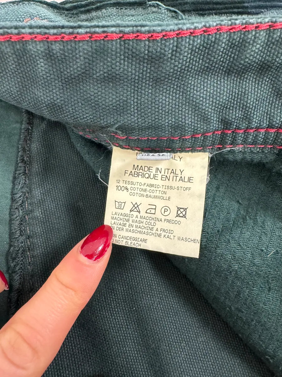 2000s Marithé + François Girbaud Dark Green Abstract Pants RvEazef 11