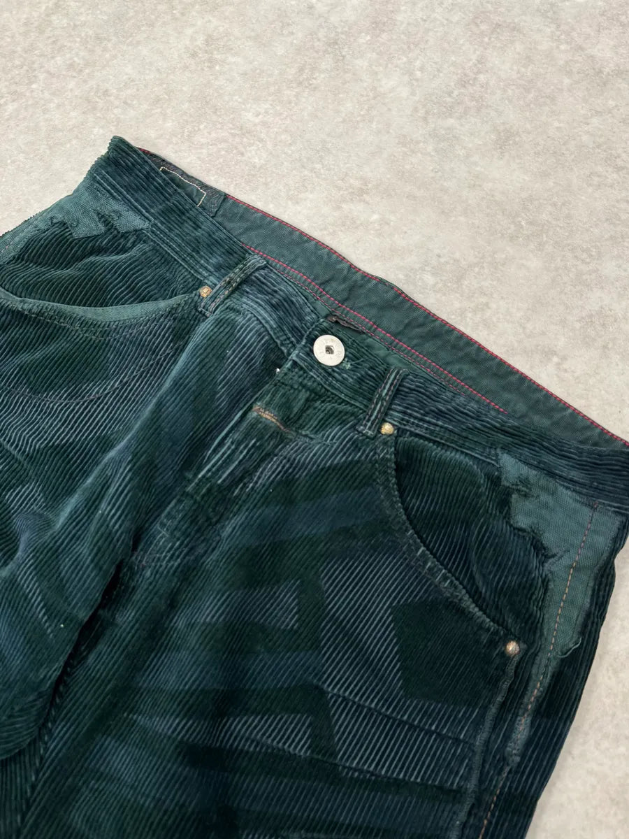 2000s Marithé + François Girbaud Dark Green Abstract Pants RvEazef 5