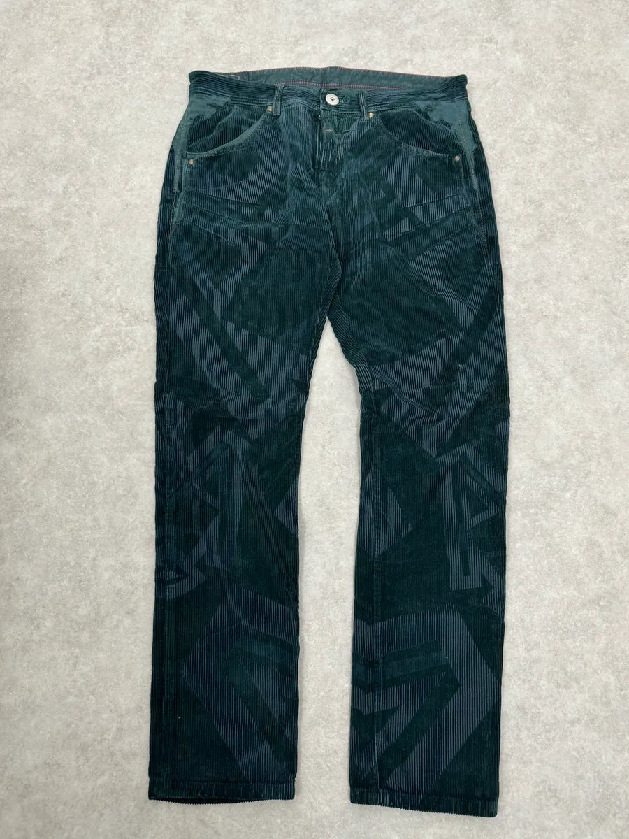 2000s Marithé + François Girbaud Dark Green Abstract Pants RvEazef 6
