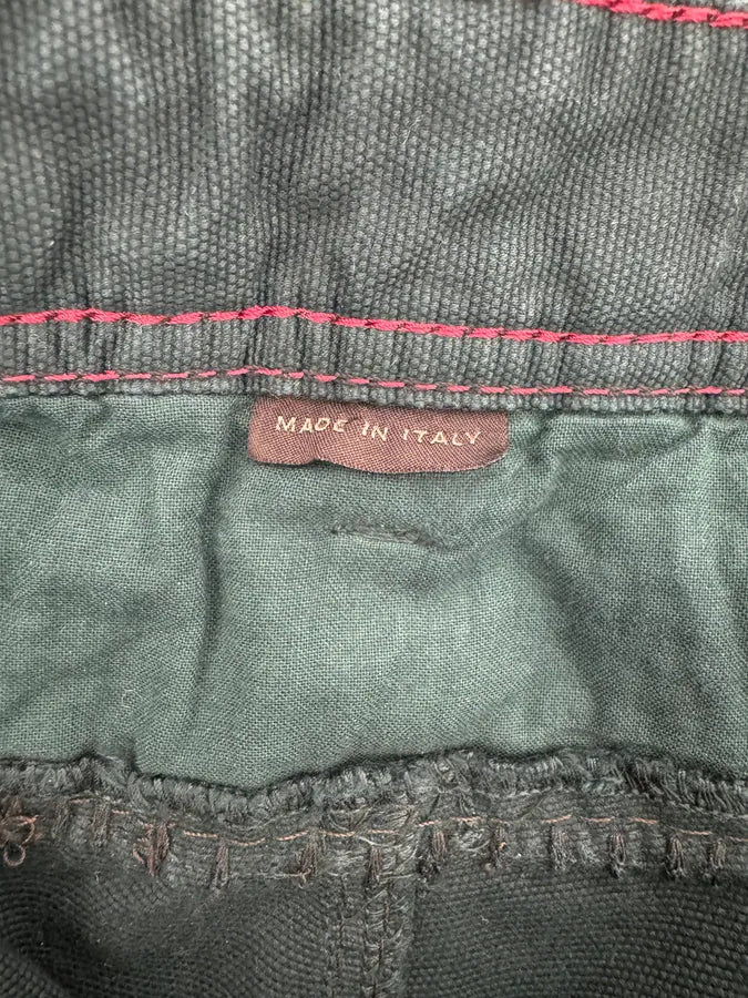 2000s Marithé + François Girbaud Dark Green Abstract Pants RvEazef 9