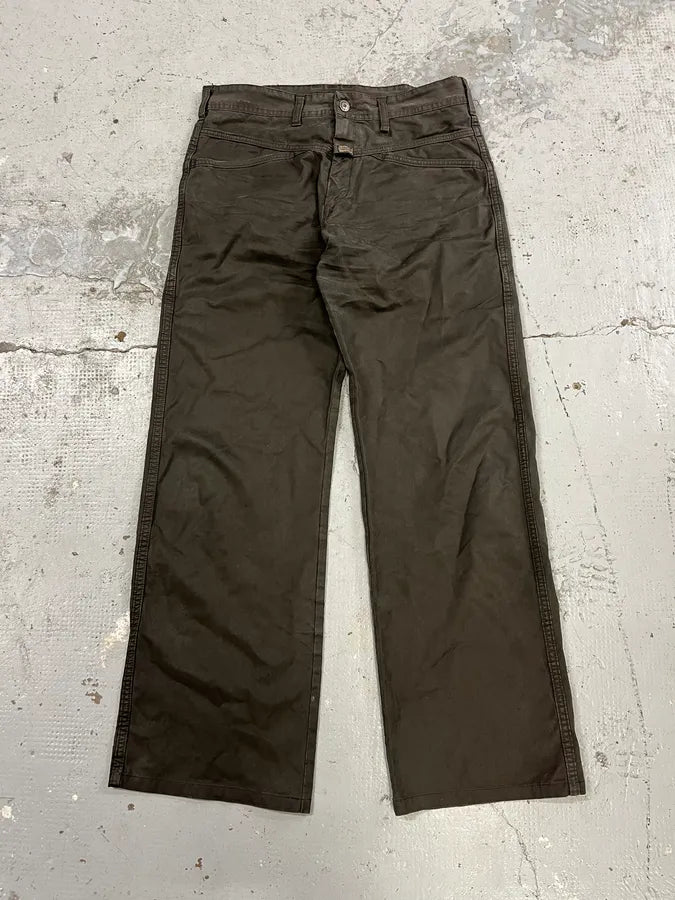 2000s Marithé + François Girbaud Dark Olive Large Cozy Pants JbdudOC 0