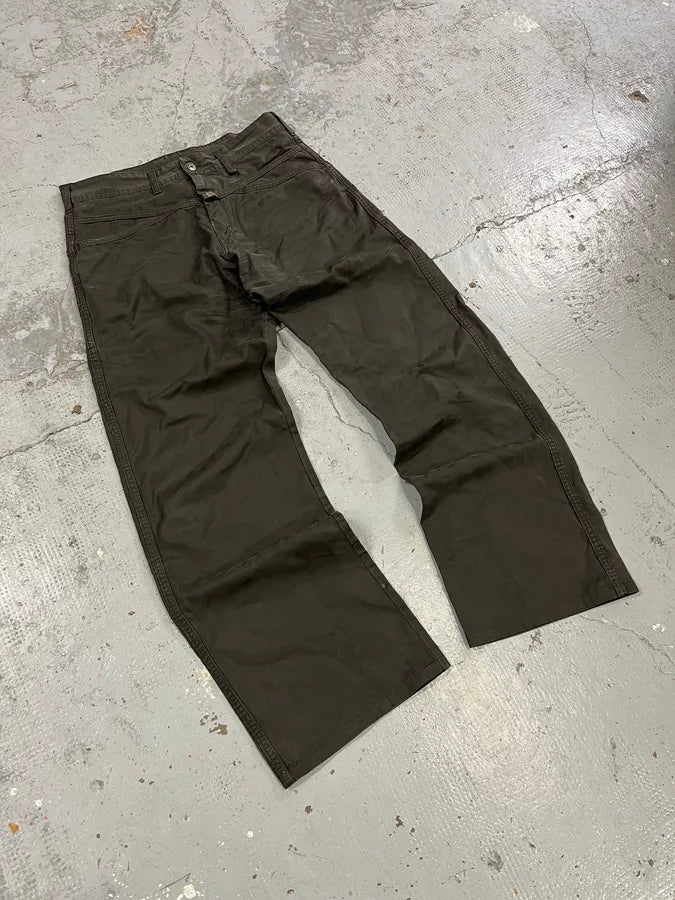 2000s Marithé + François Girbaud Dark Olive Large Cozy Pants JbdudOC 4