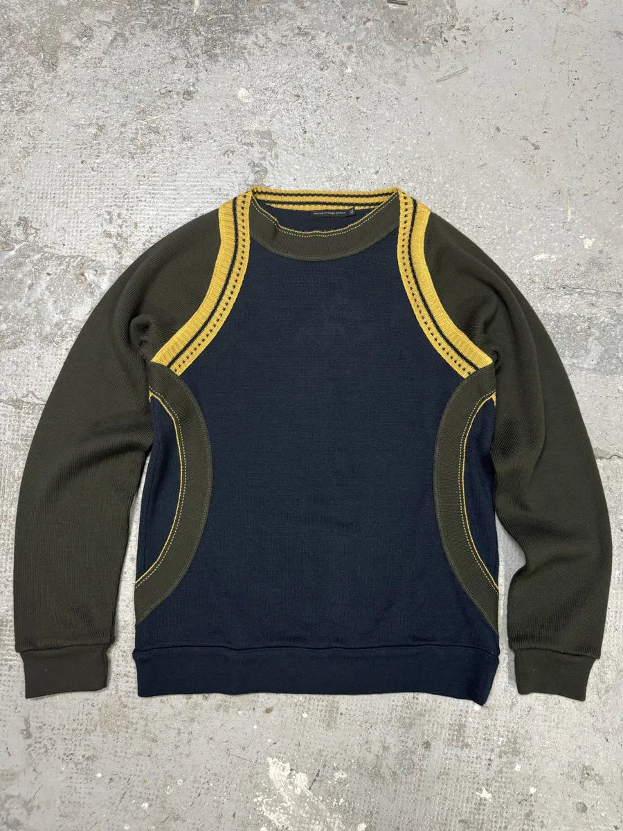 2000s Marithé + François Girbaud Dark Wool Olive Arms Knit Sweater (L) ObpysPe 0