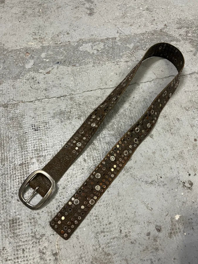 2000s Marithé + François Girbaud Embellished Leather Belt HgQhsMM 3