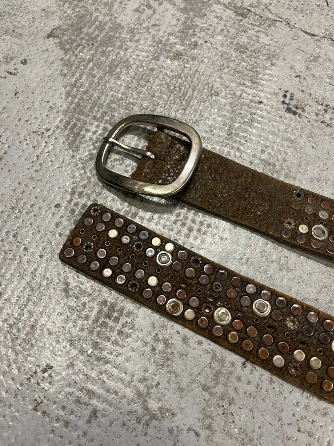 2000s Marithé + François Girbaud Embellished Leather Belt HgQhsMM 4