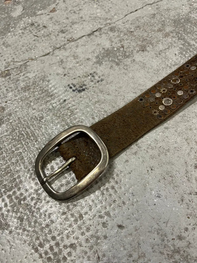 2000s Marithé + François Girbaud Embellished Leather Belt HgQhsMM 5