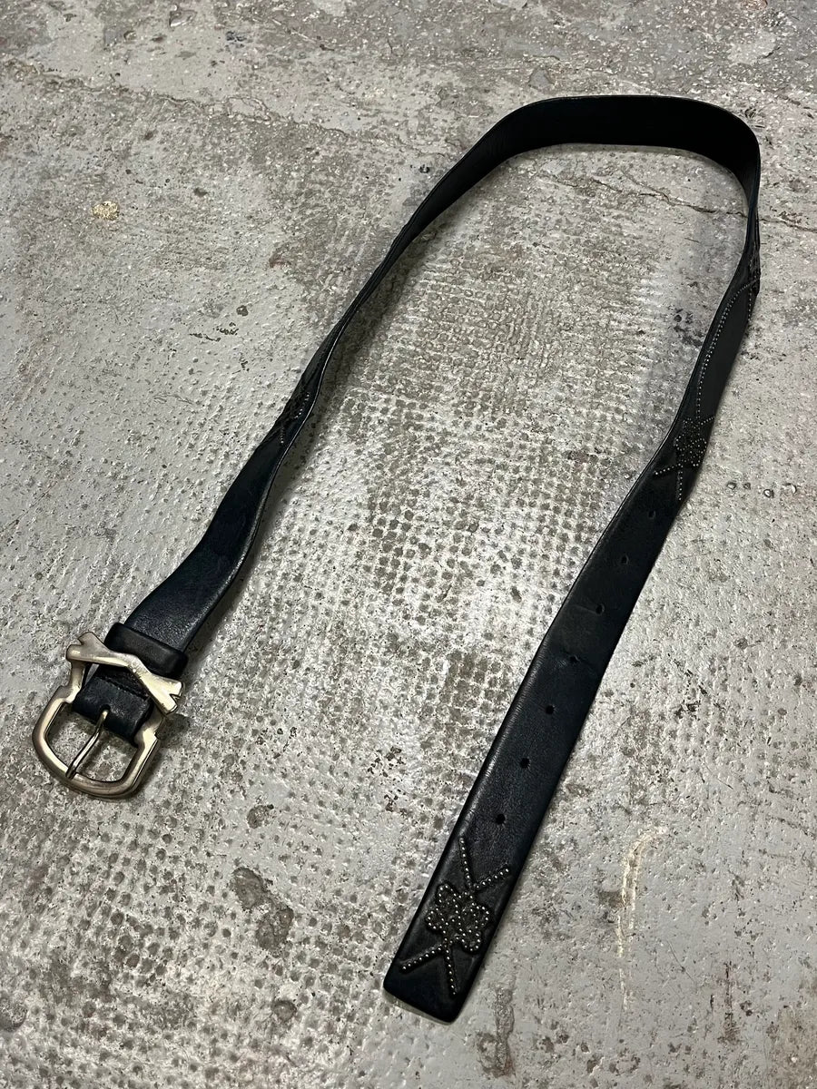 2000s Marithé + François Girbaud Embellished Navy Leather Belt (OS) mkoaZCk 3