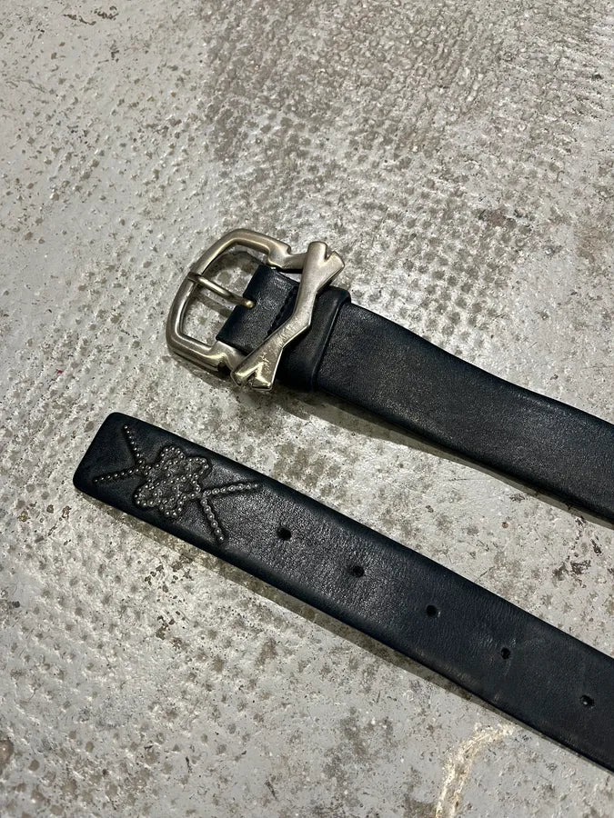 2000s Marithé + François Girbaud Embellished Navy Leather Belt (OS) mkoaZCk 4