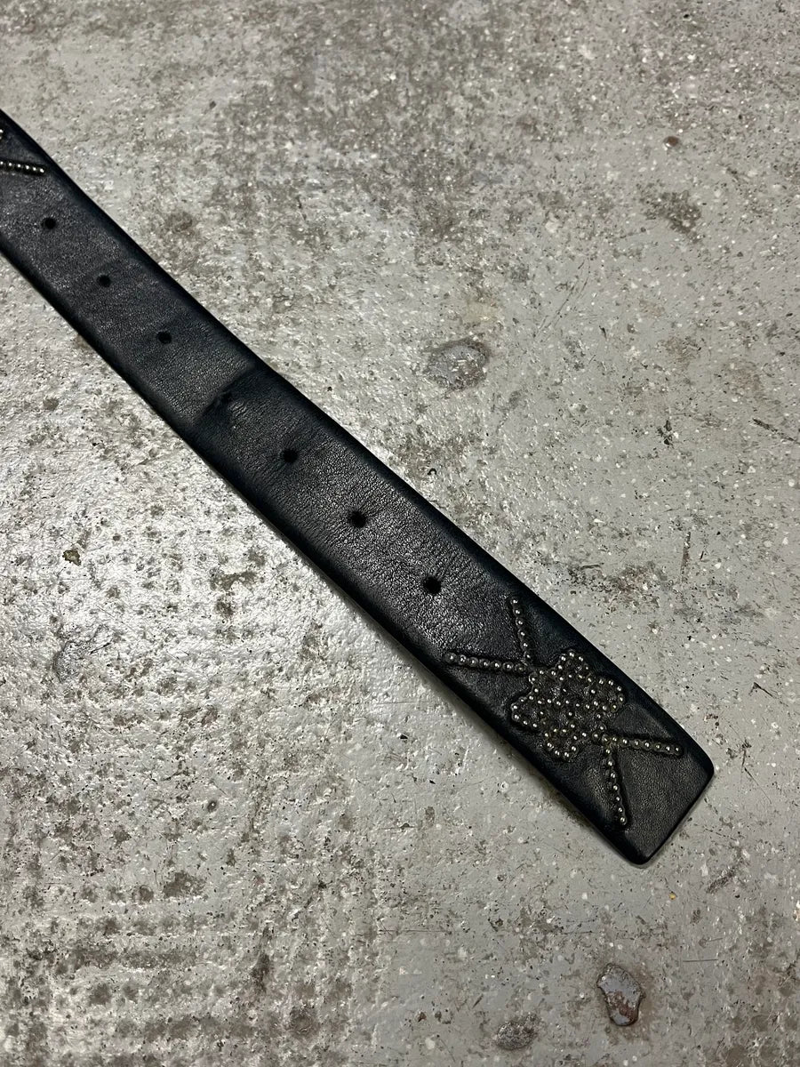 2000s Marithé + François Girbaud Embellished Navy Leather Belt (OS) mkoaZCk 6