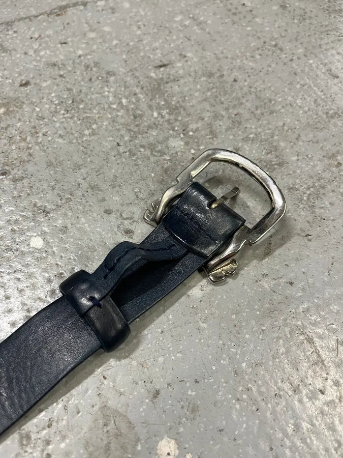 2000s Marithé + François Girbaud Embellished Navy Leather Belt (OS) mkoaZCk 8