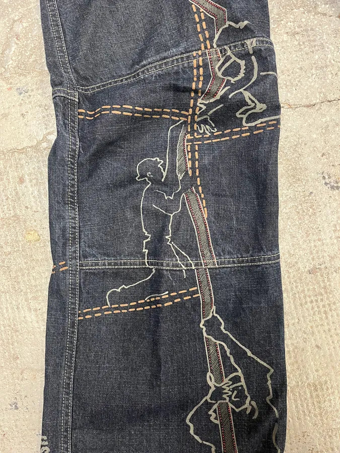 2000s Marithé + François Girbaud Embroidered Large Relaxed Jeans AulkmUp 11