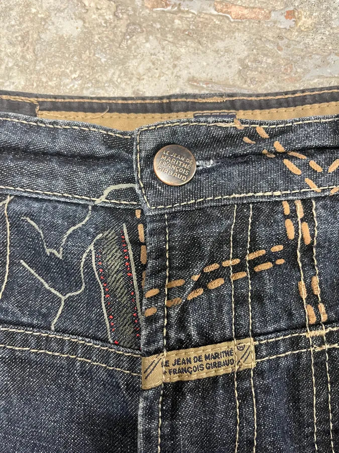 2000s Marithé + François Girbaud Embroidered Large Relaxed Jeans AulkmUp 9