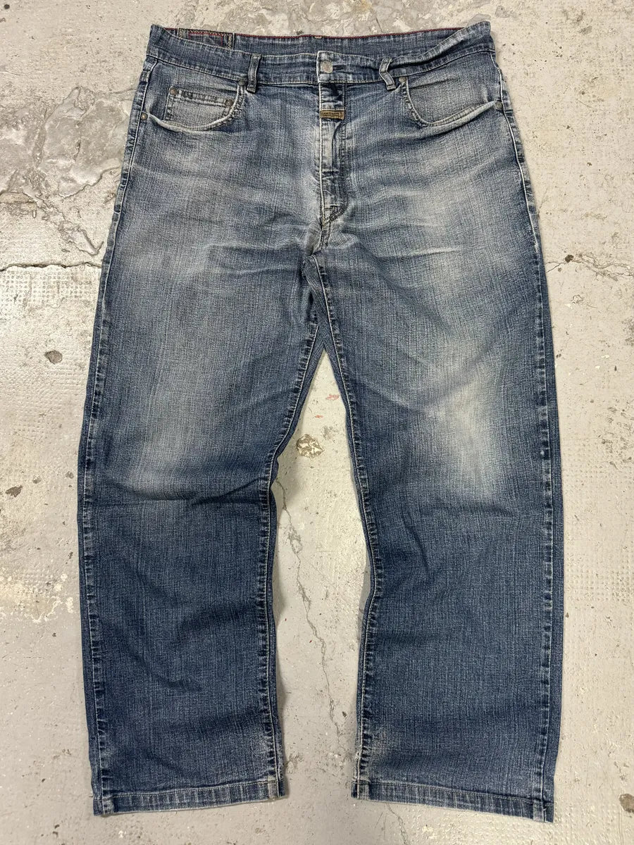 2000s Marithé + François Girbaud Eroded Large Denim Jeans (L) yEyhNwA 0