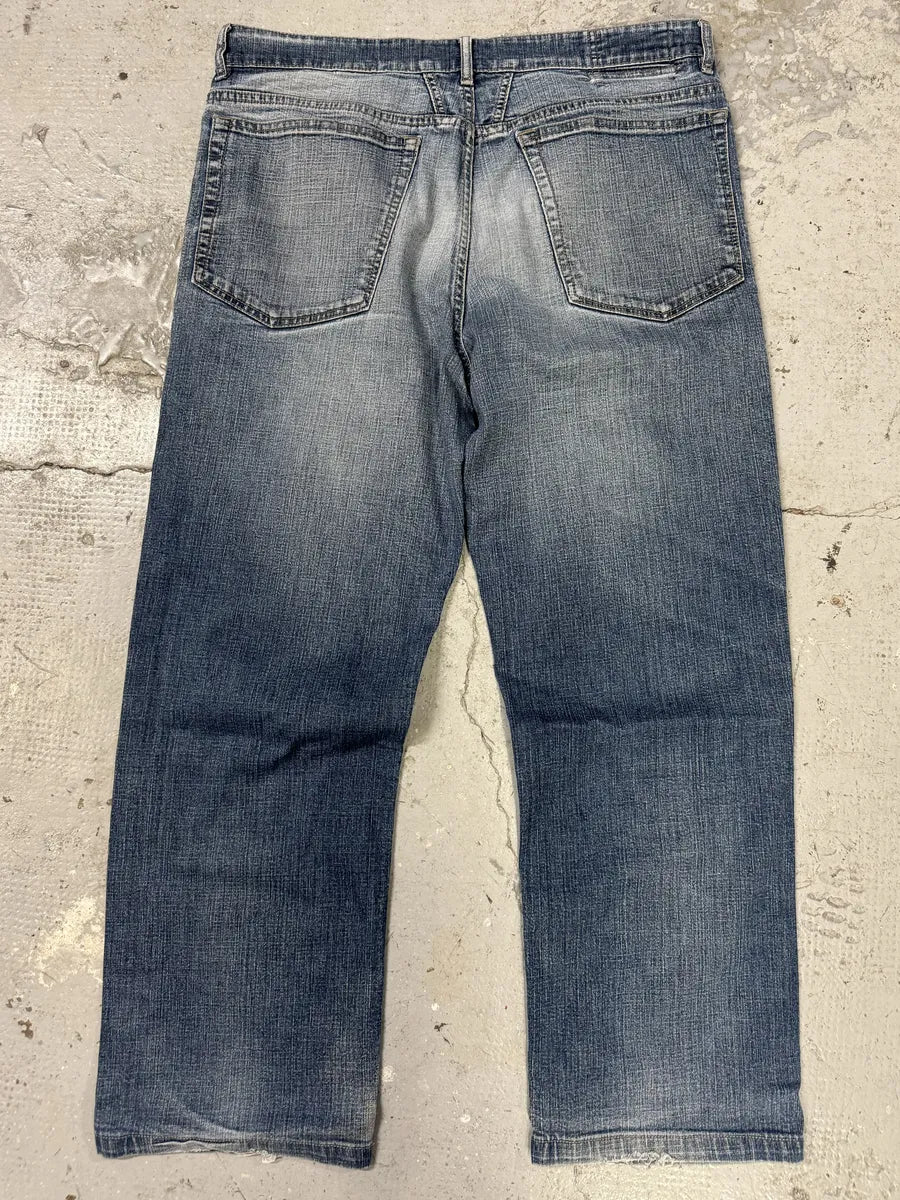 2000s Marithé + François Girbaud Eroded Large Denim Jeans (L) yEyhNwA 1