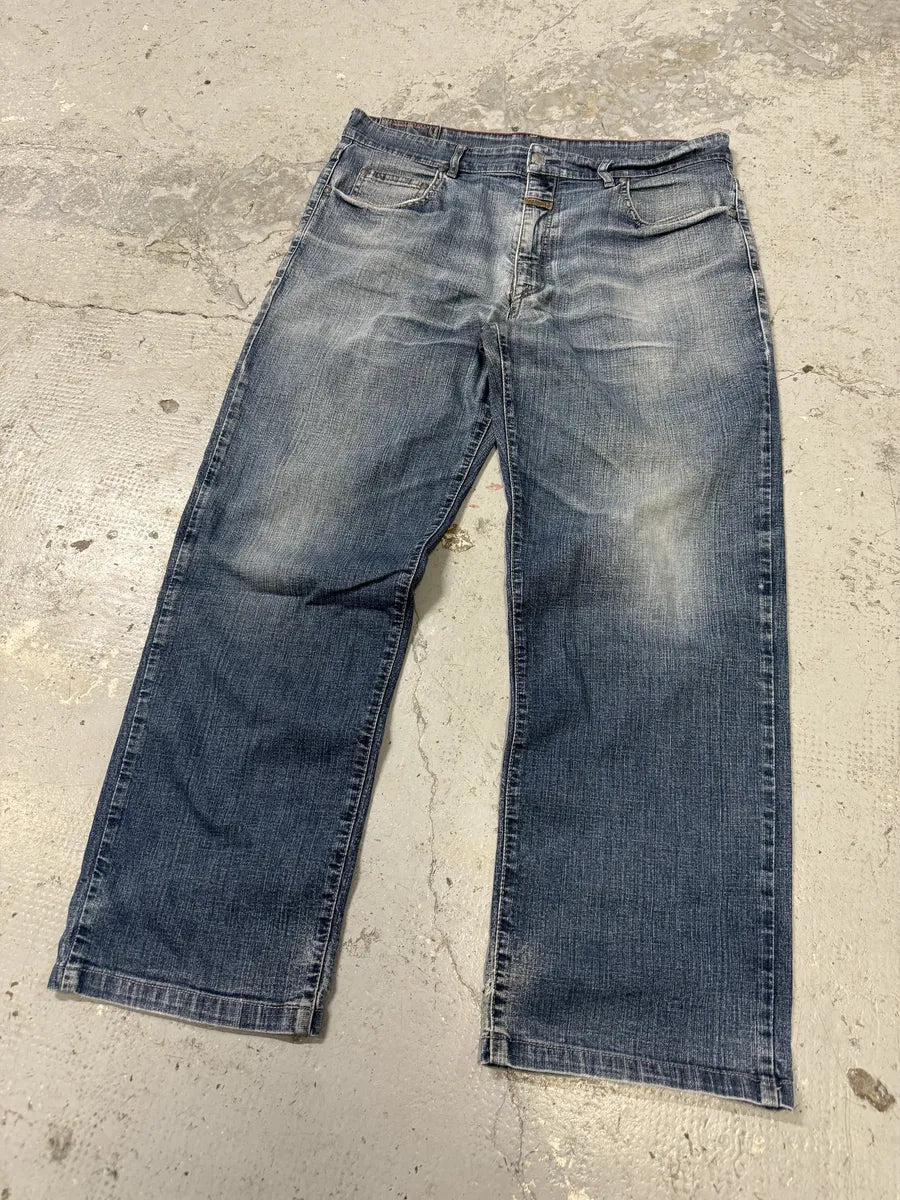 2000s Marithé + François Girbaud Eroded Large Denim Jeans (L) yEyhNwA 10
