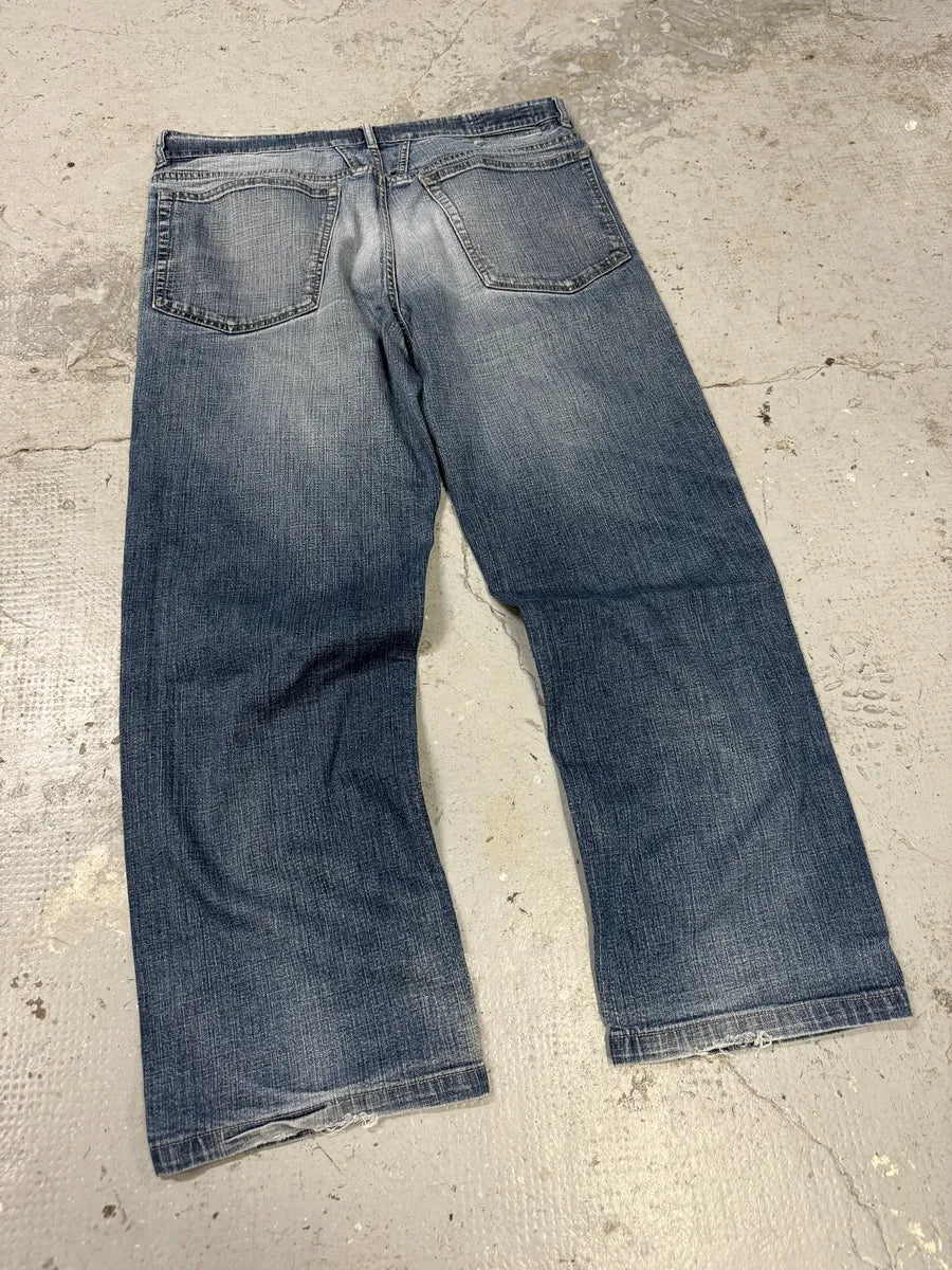 2000s Marithé + François Girbaud Eroded Large Denim Jeans (L) yEyhNwA 5